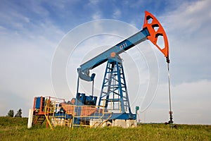 An oil pump jack