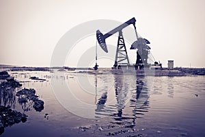 Oil pump jack and reflection