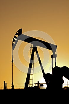 Oil Pumpjack in Sunset