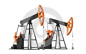 Oil Pumps Industry Equipment Realistic 3d Render