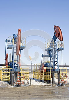 Oil pumps. Oil and gas industry