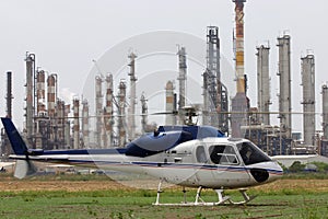 Oil refineries & helicopter