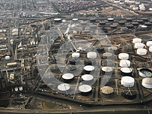 Oil refinery aerial.