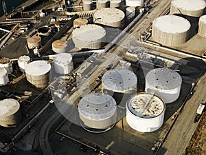 Oil refinery aerial.