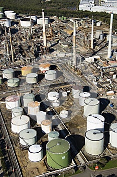 Oil refinery aerial.