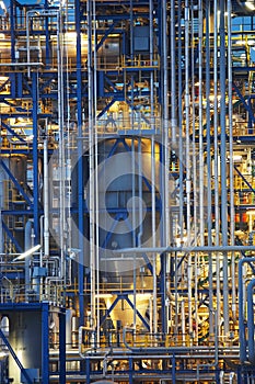 Oil refinery close-up