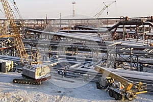 Oil refinery Construction of an oil industrial facility