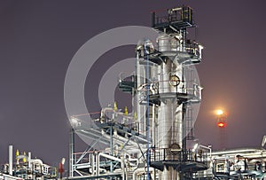 Refinery Detail At Night