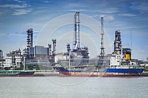 Oil refinery factory