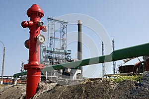 Oil refinery fire hydrant