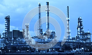 Oil refinery industry in metalic color style use as metal style photo