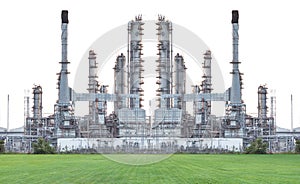 Oil refinery isolate on white background