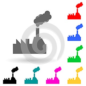 oil refinery multi color style icon. Simple glyph, flat vector of Oil icons for ui and ux, website or mobile application