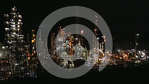 Oil Refinery Night