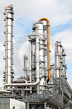 Oil refinery petroleum industry pipelines