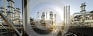 Oil refinery plant 3d render