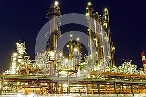 Oil refinery plant or factory