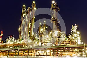 Oil refinery plant or factory