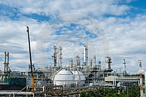 Oil refinery plant during maintenances and services