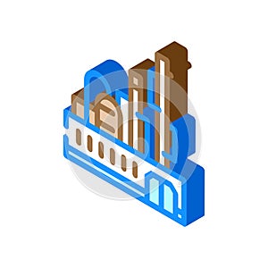 oil refinery plant petroleum engineer isometric icon vector illustration