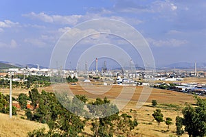 Oil refinery in Puertollano, Ciudad Real province, Spain