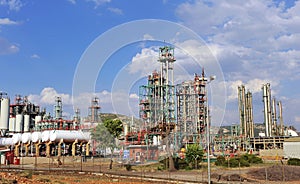 Oil refinery in Puertollano, Ciudad Real province, Spain