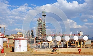 Oil refinery in Puertollano, Ciudad Real province, Spain