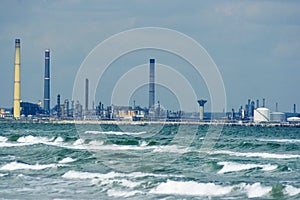 Oil refinery at sea