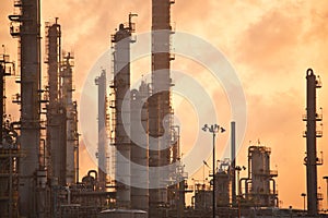 Oil Refinery at Sunrise