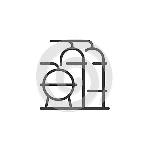 Oil Refinery Tanks line icon