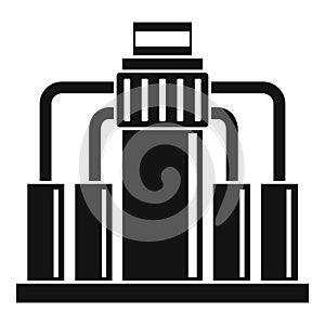 Oil refining icon, simple style