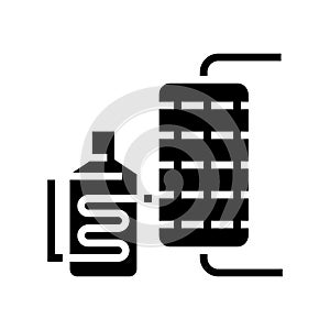 oil refining industry glyph icon vector illustration