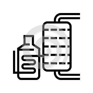 oil refining industry line icon vector illustration