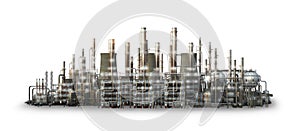 Oil refining industry and petrochemical plant