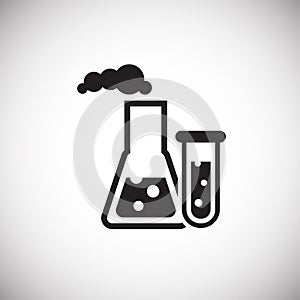 Oil research petrochemistry on white background