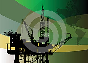 Oil rig abstract