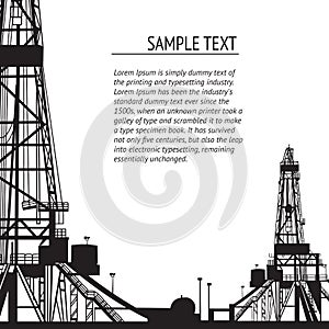 Oil rig banner for your text.