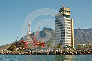 Oil- rig in bay of big city ne