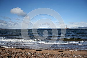 Oil rig in Cromarty Firth