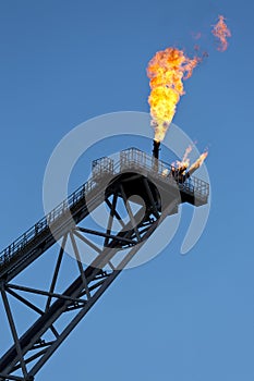 Oil Rig Flare Stack