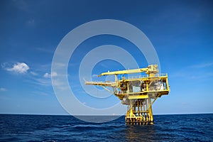 Oil and Rig industry in offshore, Construction platform for production oil and gas in energy business