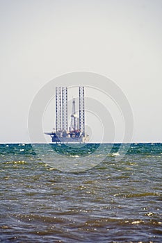 Oil rig in the Mediterranian sea