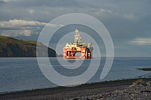 Oil rig near North Sutar, Cromarty Firth.