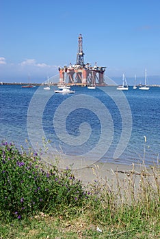 Oil Rig Near Shore