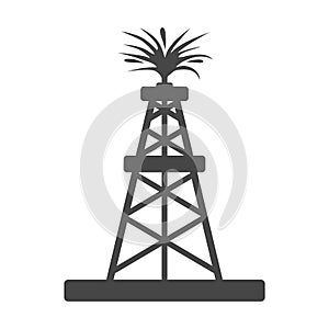 Oil rig, Oil Gusher icon