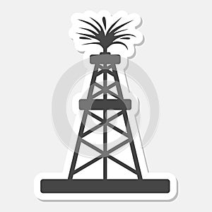 Oil rig, Oil Gusher sticker icon