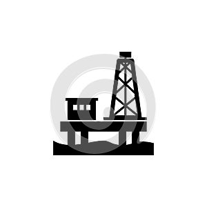 Oil rig platform icon