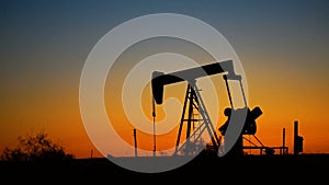 Oil Rig Pumpjack Working Natural Resource Energy Production North America