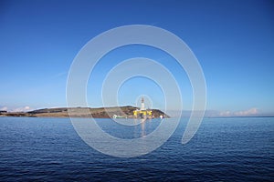 Oil rig in Scottish estuary