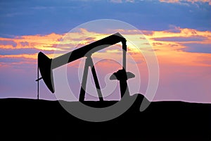 Oil Rig Silhouette photo